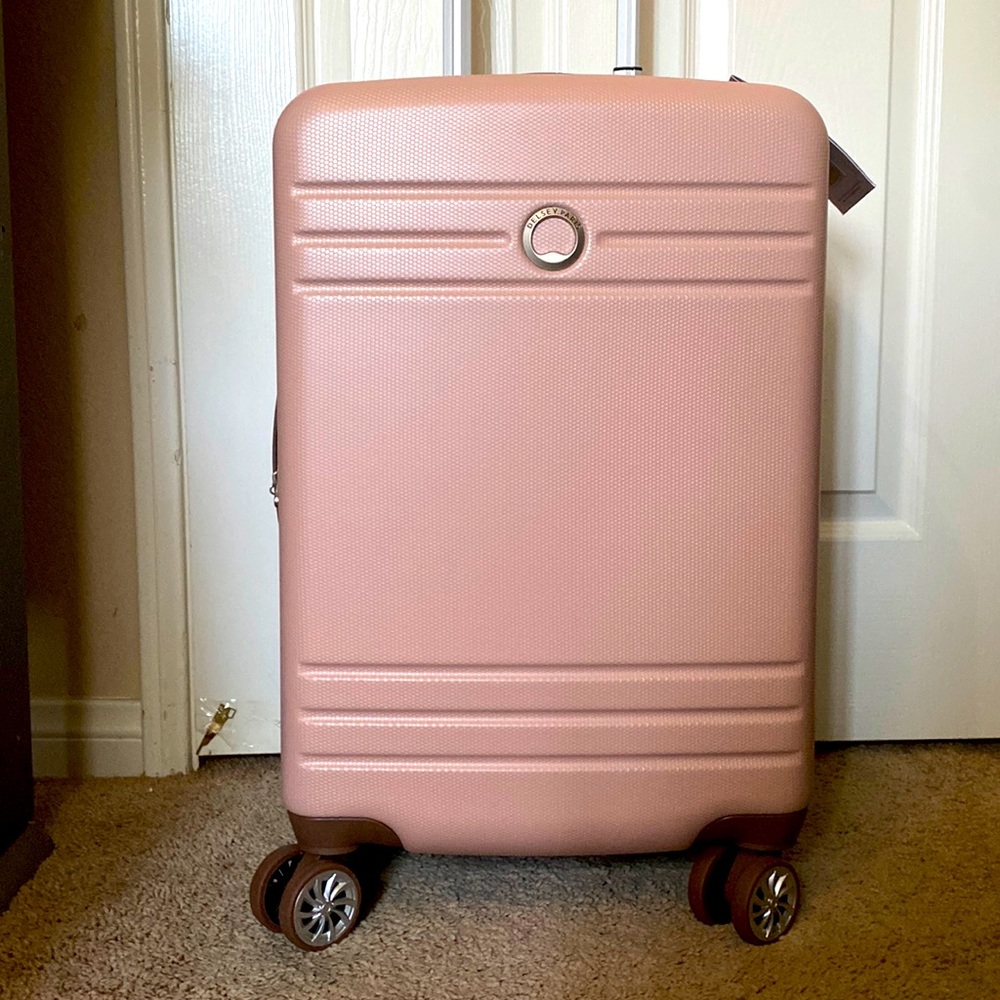 Delsey Paris pink carry-on